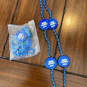 NIP Bud Light 2017 Bead Necklace, plus 1 extra!